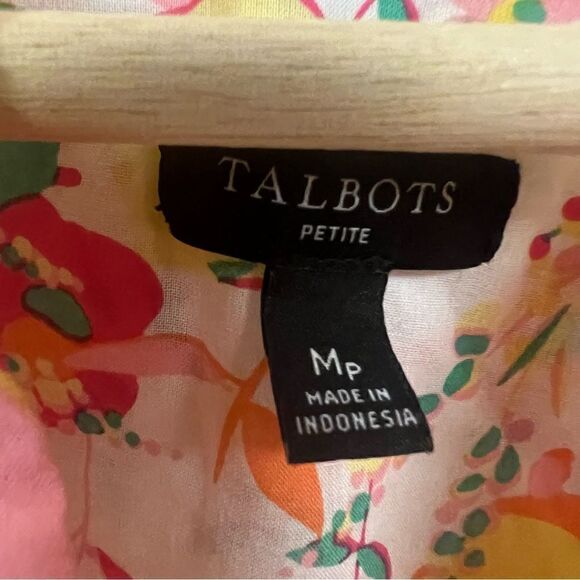 Talbot lightweight cotton floral print top Sz MP - Picture 8 of 8